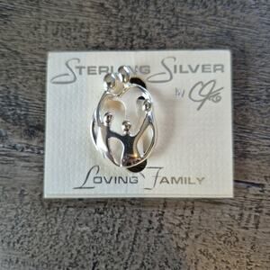 Carolyn Pollack Relios Sterling 925 Silver Loving Family of Three Pendant